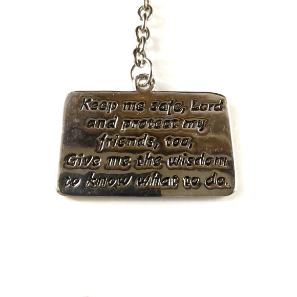 God Bless This Young Driver Silver Tone Keychain - Picture 5 of 6